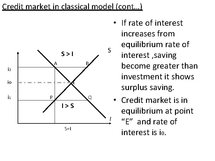 Credit market in classical model (cont…) S>I A i 2 B io i 1 Credit market in classical model (cont…) S>I A i 2 B io i 1