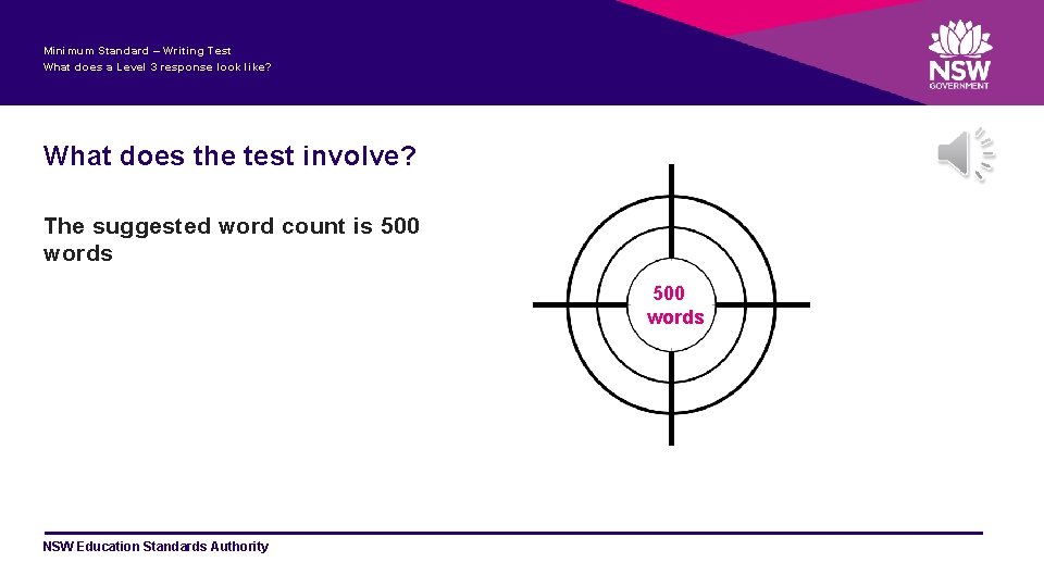 Minimum Standard – Writing Test What does a Level 3 response look like? What