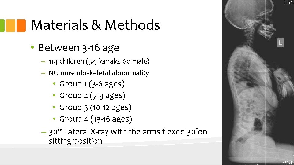 Materials & Methods • Between 3 -16 age – 114 children (54 female, 60