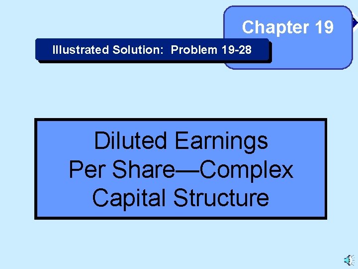 Chapter 19 Illustrated Solution: Problem 19 -28 Diluted Earnings Per Share—Complex Capital Structure 19