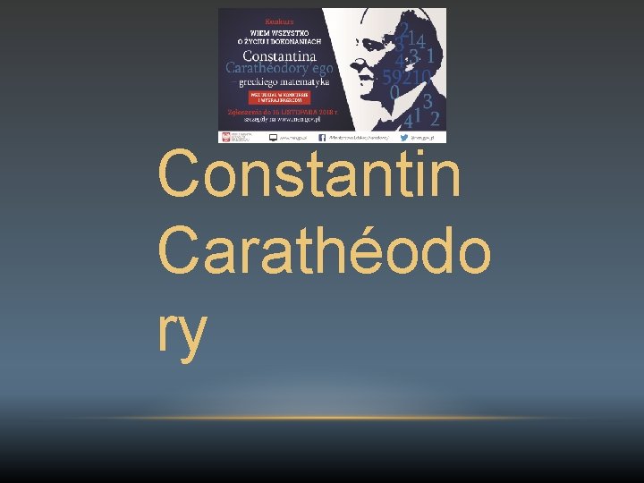 Constantin Carathéodo ry 