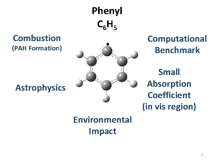Phenyl C 6 H 5 Combustion Computational Benchmark (PAH Formation) Small Absorption Coefficient (in Phenyl C 6 H 5 Combustion Computational Benchmark (PAH Formation) Small Absorption Coefficient (in