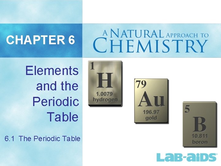 CHAPTER 6 Elements and the Periodic Table 6. 1 The Periodic Table 