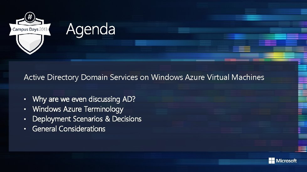 Active Directory Domain Services on Windows Azure Virtual Machines Why are we even discussing