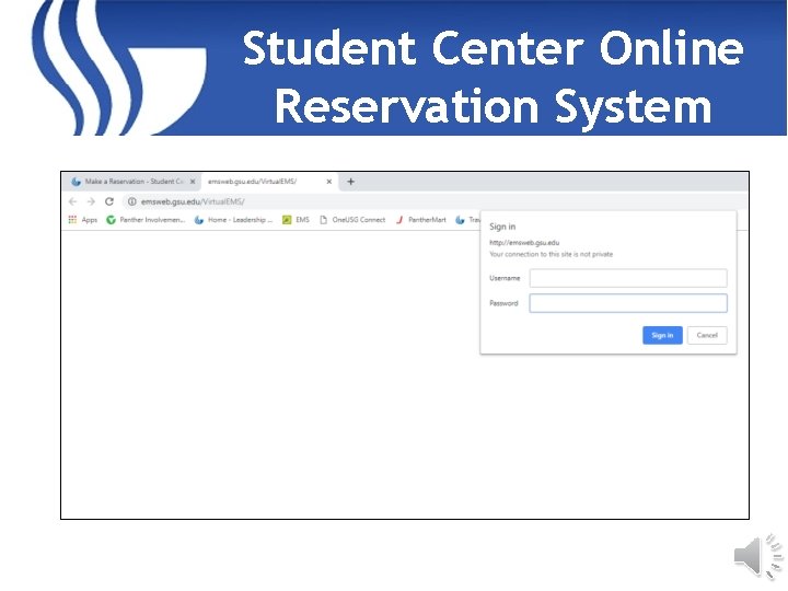 Student Center Online Reservation System 