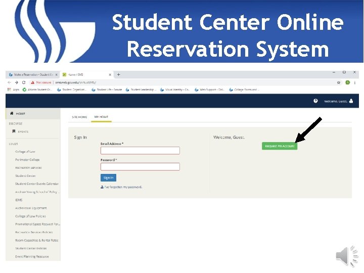 Student Center Online Reservation System 