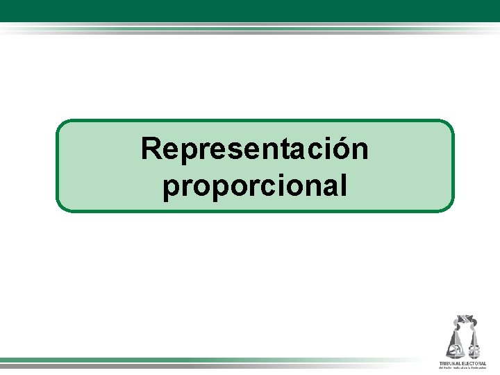 Representación proporcional 