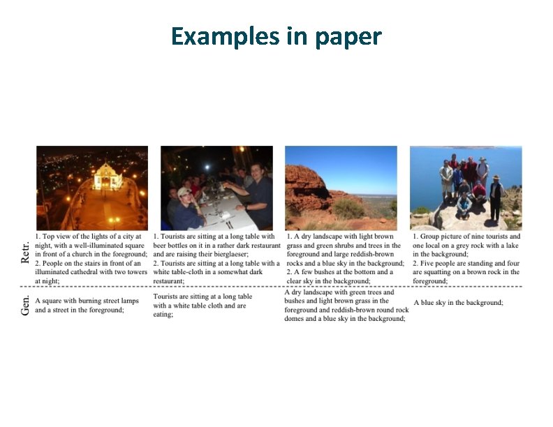 Examples in paper 