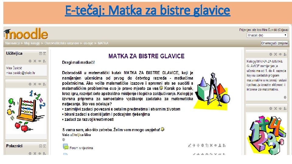 E-tečaj: Matka za bistre glavice 