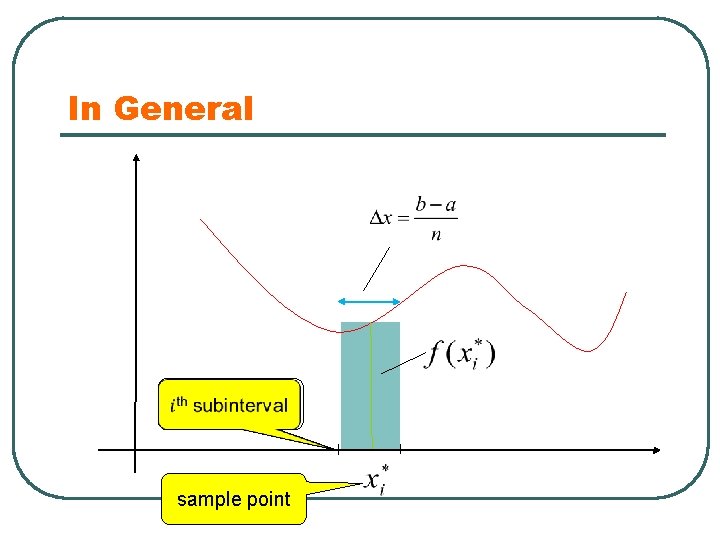 In General sample point 