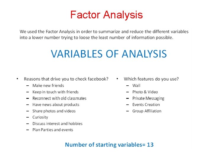 Factor Analysis 