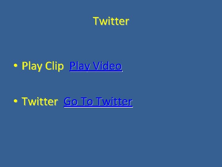 Twitter • Play Clip Play Video • Twitter Go To Twitter 