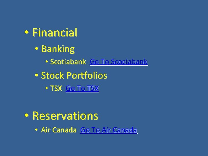  • Financial • Banking • Scotiabank Go To Scociabank • Stock Portfolios •