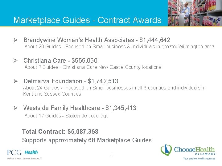 Marketplace Guides - Contract Awards Ø Brandywine Women’s Health Associates - $1, 444, 642