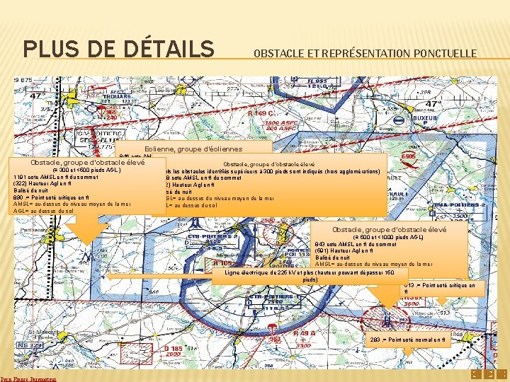 PLUS DE DÉTAILS OBSTACLE ET REPRÉSENTATION PONCTUELLE Eolienne, groupe d’éoliennes 846 cote AMSL en