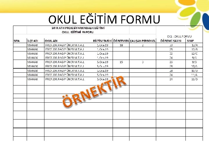 OKUL EĞİTİM FORMU 