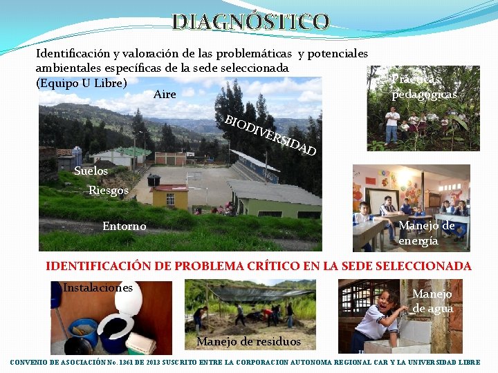 DIAGNÓSTICO Identificación y valoración de las problemáticas y potenciales ambientales específicas de la sede