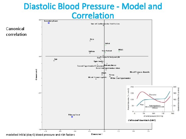 Diastolic Blood Pressure - Model and Correlation Canonical correlation Chillon and Baumbach (1997) modelled