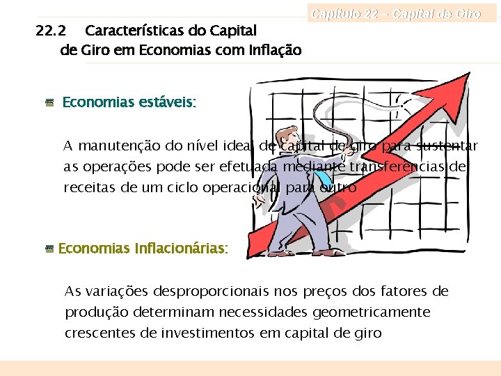 22. 2 Características do Capital de Giro em Economias com Inflação Capítulo 22 –