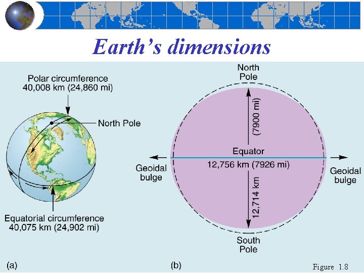 Earth’s dimensions Figure 1. 8 