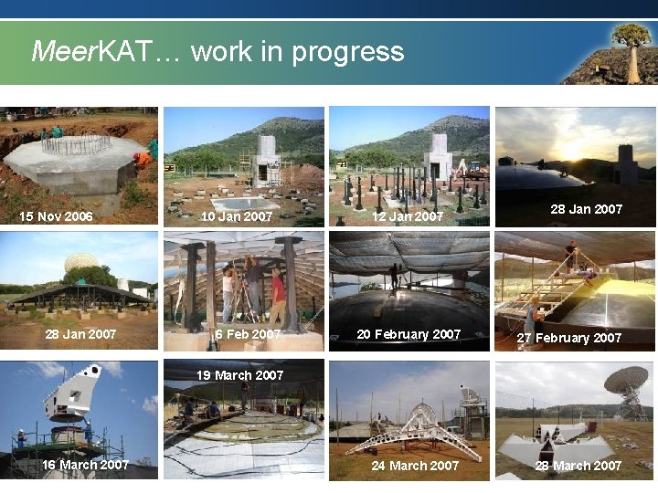 Meer. KAT… work in progress 15 Nov 2006 28 Jan 2007 10 Jan 2007 Meer. KAT… work in progress 15 Nov 2006 28 Jan 2007 10 Jan 2007