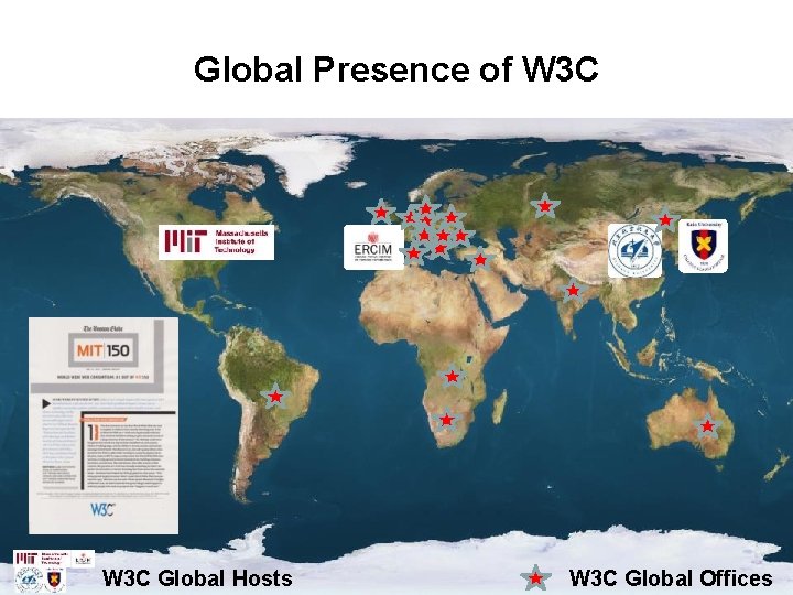 Global Presence of W 3 C Global Hosts W 3 C Global Offices 