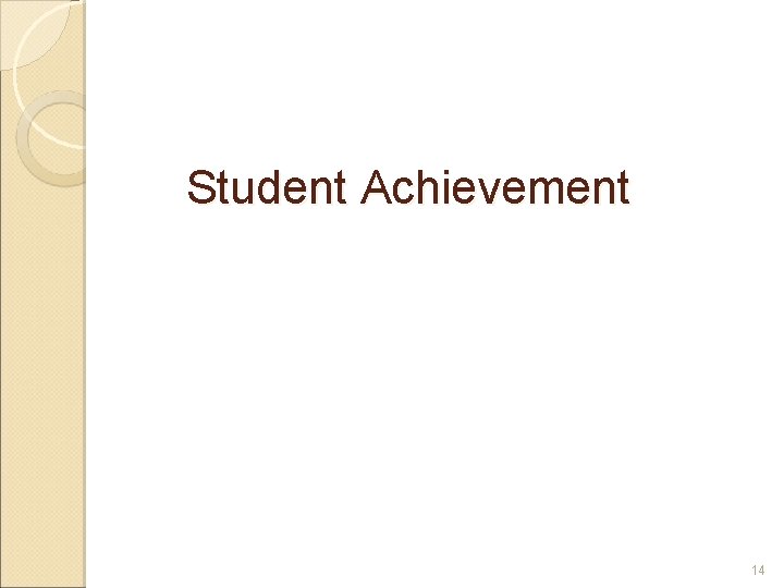 Student Achievement 14 