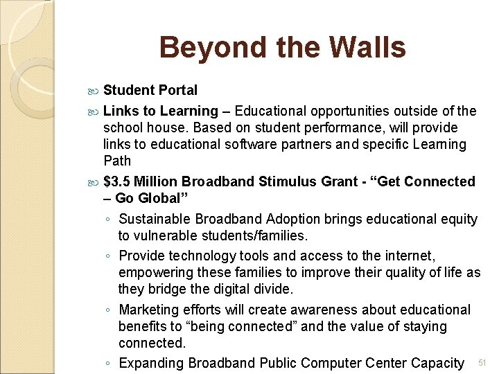 Beyond the Walls Student Portal Links to Learning – Educational opportunities outside of the