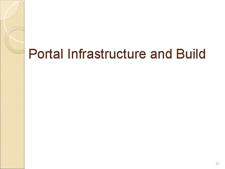 Portal Infrastructure and Build 57 