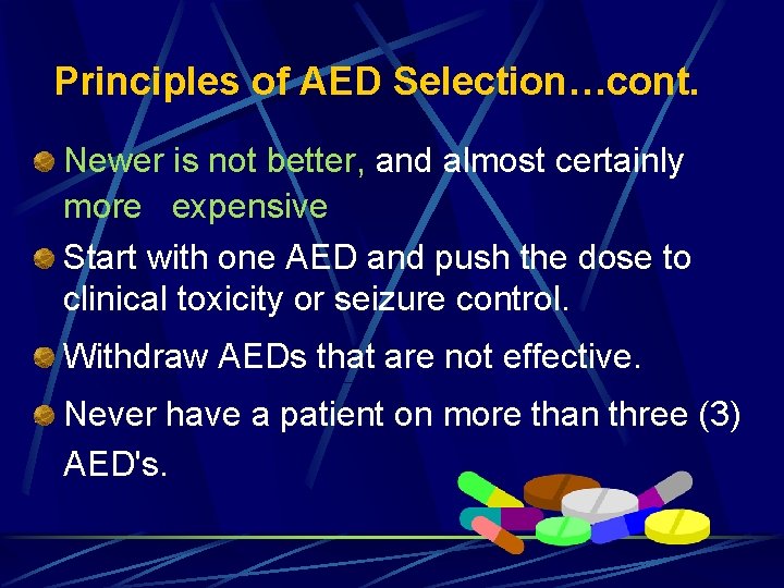 Principles of AED Selection…cont. Newer is not better, and almost certainly more expensive Start Principles of AED Selection…cont. Newer is not better, and almost certainly more expensive Start