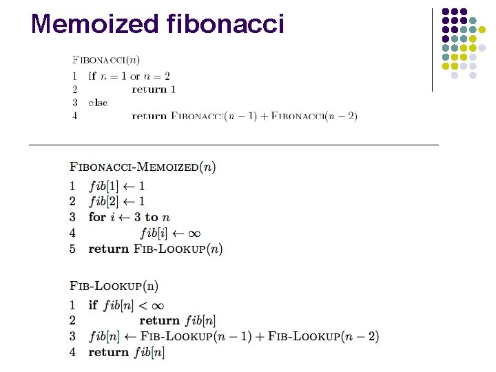 Memoized fibonacci 