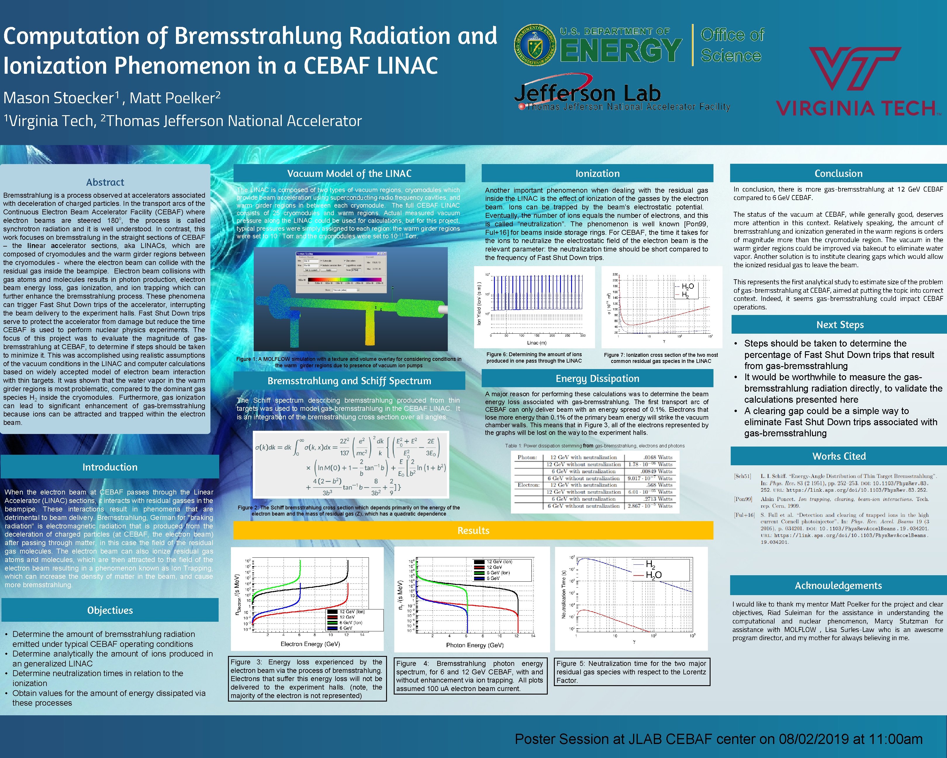 Computation of Bremsstrahlung Radiation and Ionization Phenomenon in a CEBAF LINAC 1 Stoecker ,