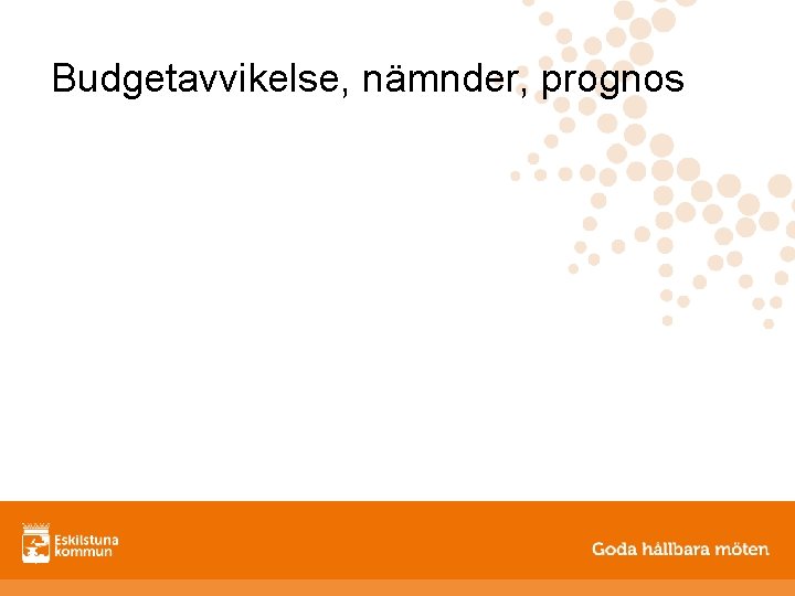 Budgetavvikelse, nämnder, prognos 