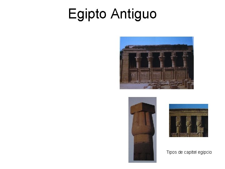 Egipto Antiguo Tipos de capitel egipcio 