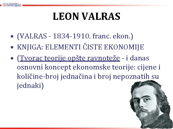 LEON VALRAS • (VALRAS - 1834 -1910. franc. ekon. ) • KNJIGA: ELEMENTI ČISTE