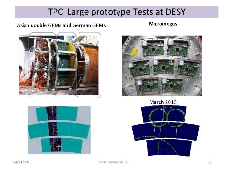 TPC Large prototype Tests at DESY Asian double GEMs and German GEMs Micromegas March