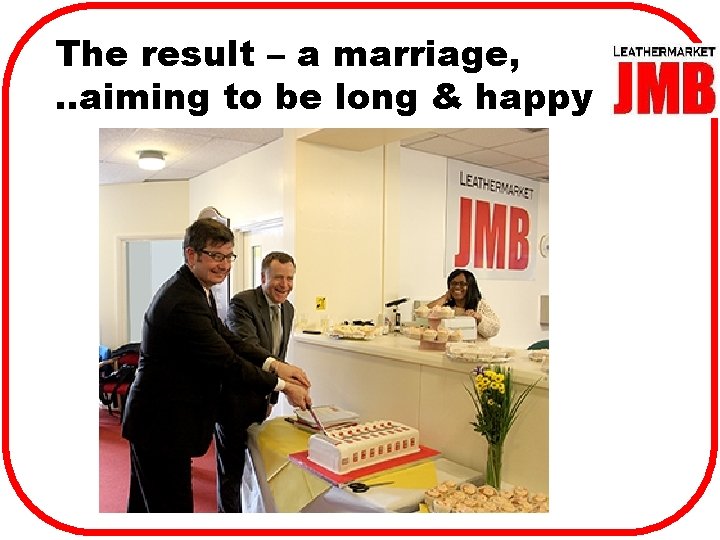 The result – a marriage, . . aiming to be long & happy 