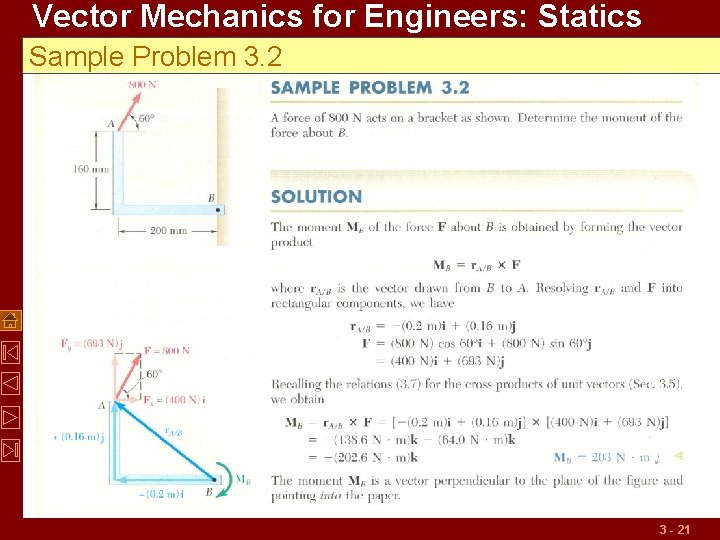 Vector Mechanics for Engineers: Statics Sample Problem 3. 2 3 - 21 