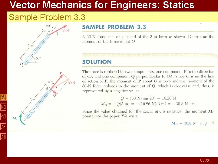 Vector Mechanics for Engineers: Statics Sample Problem 3. 3 3 - 22 