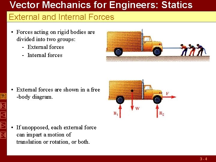 Vector Mechanics for Engineers: Statics External and Internal Forces • Forces acting on rigid