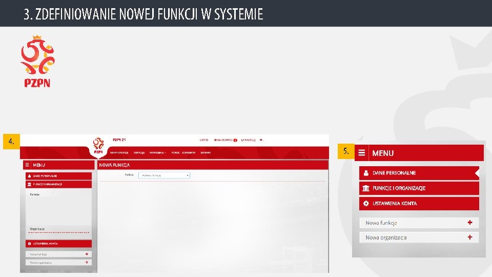 3. ZDEFINIOWANIE NOWEJ FUNKCJI W SYSTEMIE 4. 5. 