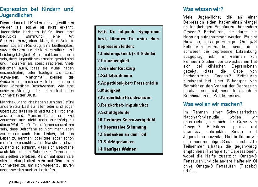 Depression bei Kindern und Jugendlichen Depressionen bei Kindern und Jugendlichen werden als solche oft