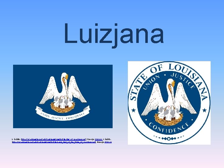 Luizjana 1. Źródło: [http: //pl. wikipedia. org/wiki/Luizjana#/media/File: Flag_of_Louisiana. svg], licencja: CC 0 1. 0