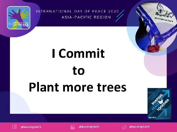 I Commit to Plant more trees @Scoutingin. APR 