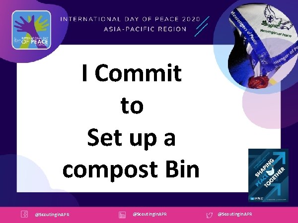 I Commit to Set up a compost Bin @Scoutingin. APR 