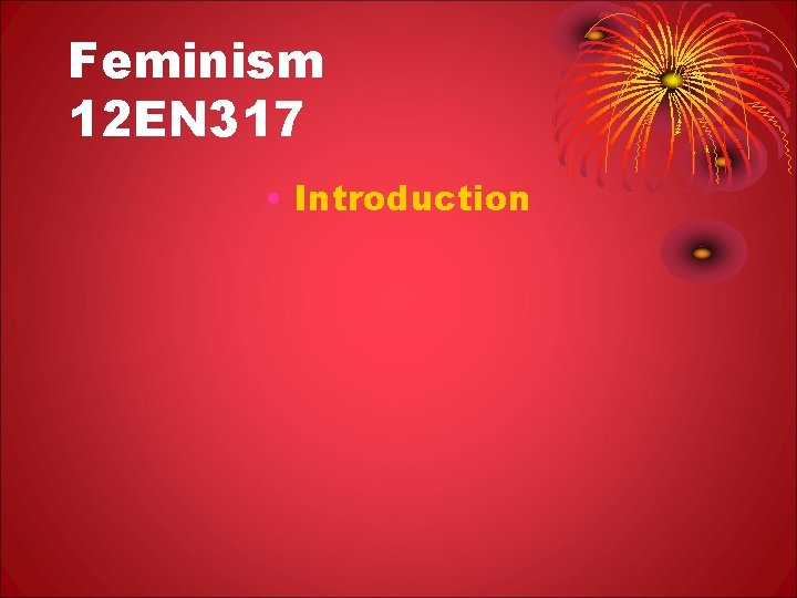 Feminism 12 EN 317 • Introduction 