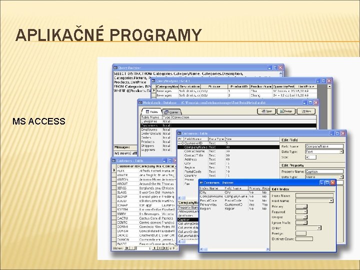 APLIKAČNÉ PROGRAMY MS ACCESS 