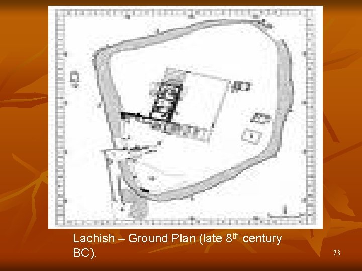 Lachish – Ground Plan (late 8 th century BC). 73 