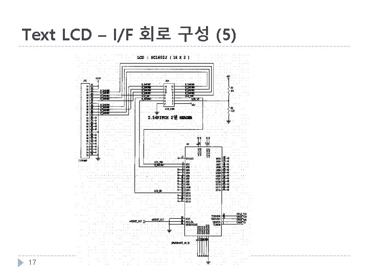 Text LCD – I/F 회로 구성 (5) 17 