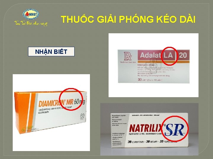 THUỐC GIẢI PHÓNG KÉO DÀI NHẬN BIẾT 